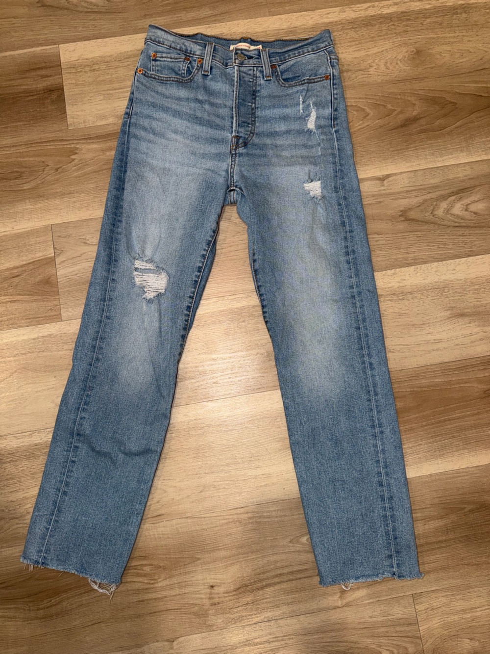 Levi's Light Blue Distressed Skinny Jeans